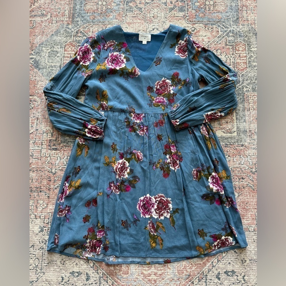 Anthropologie Everly Fall Floral Shift Dress/Size Small